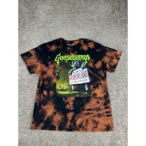 Goosebumps Shirt Mens Extra Large Welcome To Horror Land Black Orange Tie Dye